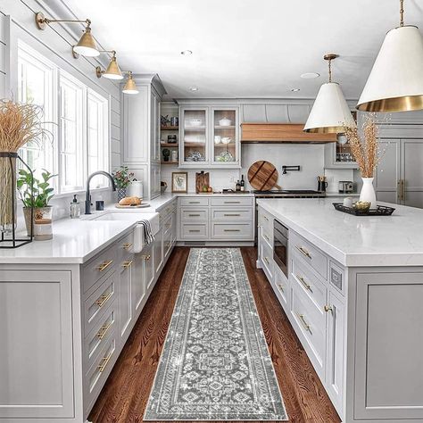 Pattern Kitchen Island, Kitchen Rugs Island, 200 Sq Ft Kitchen Living Room, Lowes Kitchen Models, Kitchen By Front Door Layout L Shaped, Farmhouse Kitchen New Construction, White Kitchen Black Counter Brass Hardware, On Trend Kitchens 2022, Ikea Vintage Kitchen