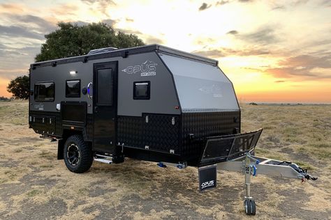 The OPUS OP15 Hybrid Caravan Brings It All With You | Man of Many Small Pickup Trucks, Diy Camper Trailer, Expedition Trailer, Adventure Trailers, Off Road Camper Trailer, Off Road Camping, Overland Trailer, Hors Route, Off Road Trailer