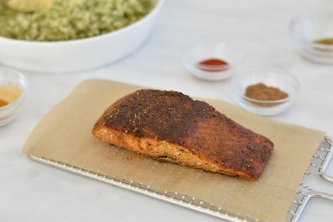 5-Spice Salmon - Glow by Marlowe Jalapeno Rice, Cumin Recipes, Salmon Spices, 5 Spice, Delicious Paleo Recipes, Paleo Meal Plan, Quick Dishes, Healthy Salmon, Boost Collagen