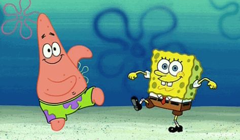 Spong Bob And Patrick, Spongebob Dancing, Bob And Patrick, Patrick Gif, Spongebob Stuff, Spongebob Gif, A Friend Is Someone Who, Spongebob Quotes, Tgif Funny