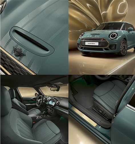 Mini Car Interior, Mini Countryman Aesthetic, Sage Green Mini Cooper, Mini Cooper Colors, Mini Cooper Countryman Aesthetic, Mini Cooper Aesthetic Interior, Mini Cooper Inside, Black Mini Cooper Aesthetic, Mini Cooper Interior Ideas