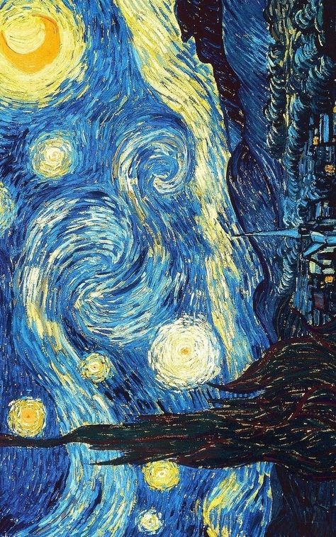 Art Starry Night, Van Gogh Art, Starry Night Van Gogh, Van Gogh, Starry Night, Wallpapers, Van, Blue, Art