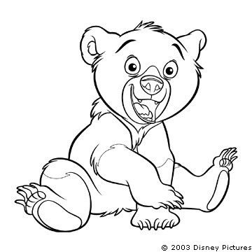 Brother Bear Tattoo, Brother Bear Art, Disney Drawings Sketches, Walt Disney Characters, Theme Tattoo, Bear Drawing, Brother Bear, Bear Coloring Pages, Bear Tattoo