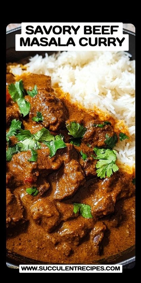 Spice up your weeknight dinners with this Easy Homemade Beef Masala Curry! A quick and flavorful dish that’s perfect for satisfying your curry cravings in under an hour. Curried Beef Recipes, Easy Beef Curry Recipes, Curry Beef Recipes, Beef Curry Recipe Easy, Beef Tikka Masala, Beef Korma Recipe, Beef Masala, Beef Korma, Slow Cooker Beef Curry