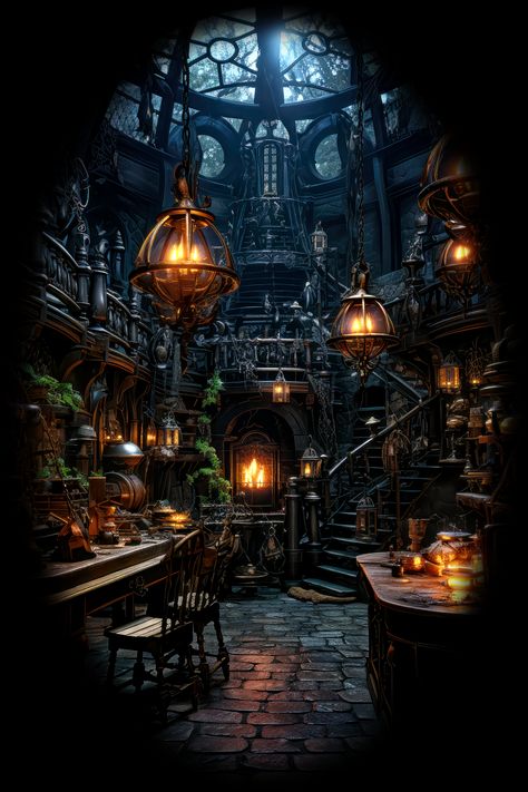 Wizard Study Room, Wizard Workshop, Wizards Workshop, Wizard Tower Interior, Wizard Apprentice, Wizard Study, Wizards Tower, Wizard Tower Concept Art, Wizard House