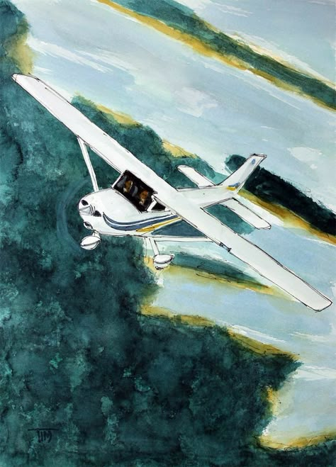 Airplane Watercolor Painting, Plane Painting, Plane Drawing, Airplane Painting, Plane Photography, Airplane Wall Art, Airplane Wall, Aircraft Painting, Wright Brothers