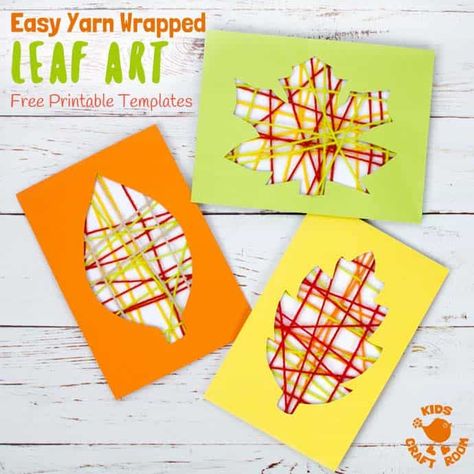 This Yarn Wrapped Leaf Craft is so pretty! A fabulous way to capture the colours of the season and build fine motor skills. An easy to make leaf craft with 6 free printable templates to choose from. A simple and fun Fall craft for kids of all ages. #leaf #leaves #Fallcrafts #Fallart #leafcrafts #leafart #Autumnart #Autumncrafts #yarncrafts #kidscrafts #kidsactivities #finemotorskills #yarn #kidscraftroom Yarn Leaf, Leaf Crafts Kids, Religious Christmas Crafts, Yarn Crafts For Kids, Autumn Leaves Craft, Kids Painting Crafts, Crafts Fall, Kids Craft Room, Fun Fall Crafts