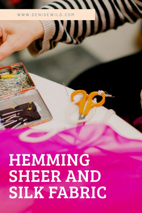 How To Hem Silky Fabric, How To Sew Silky Fabric, Girly Crafts, Sewing Hems, Needle Painting, Fix Clothing, Silky Fabric, Silky Dress, Glue Gun