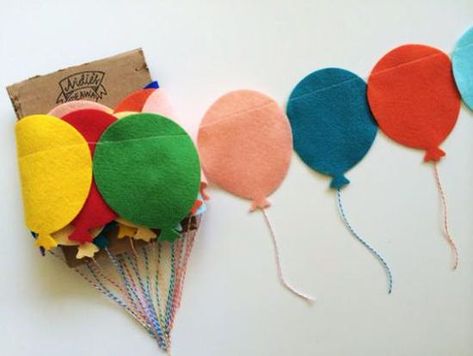 Recycling for Handmade Garlands, 15 Brilliant Home Decorating Ideas Felt Chain Garland, Diy Birthday Garland, Birthday Garland Diy, Felt Balloon, Baloon Garland, Balloon Bunting, Felt Bunting, Birthday Garland, Carnival Theme