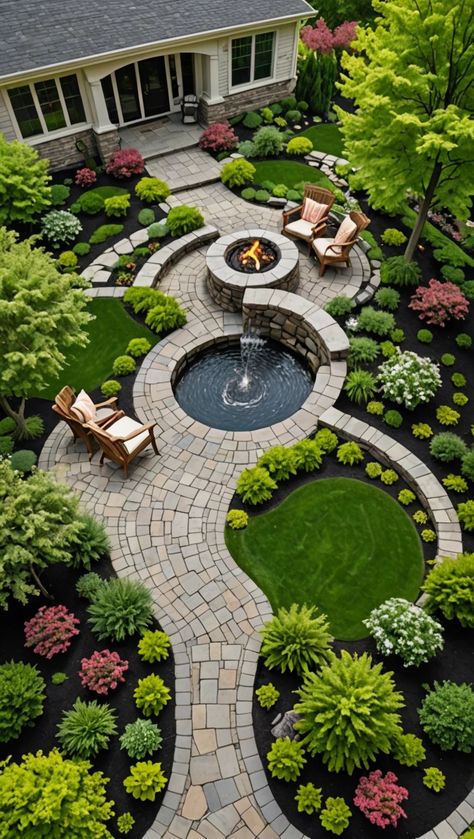 Landscape Design Backyard, Modern Garden Design Ideas, Landscape Backyard, Modern Backyard Landscaping, Patio Garden Design, Modern Garden Design, Garden Plans, Big Garden, Garden Design Ideas