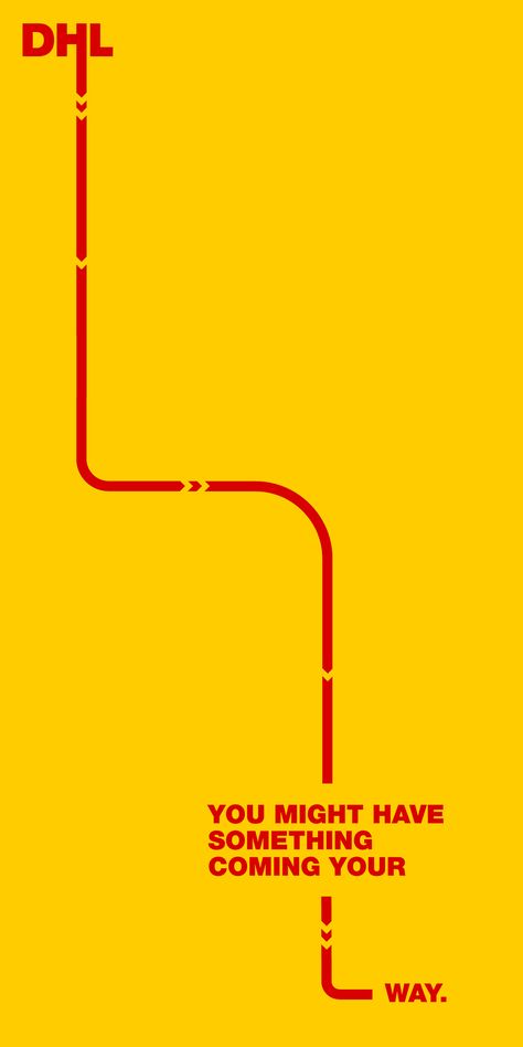 DHL redesign / Personal on Behance Red And Yellow Branding, Logistics Poster, Red And Yellow Color Palette, Dhl Logo, Yellow Graphic Design, Cool Wallpapers For Your Phone, Arrow Poster, Transportation Logo, Forums Design