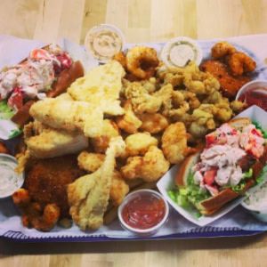 A fried seafood platter to end all fried seafood platters. Fried Seafood Platter, Seafood Platters, Fried Seafood, Seafood Platter, Yes But, Daily Specials, The Judge, Sea Food, Seafood