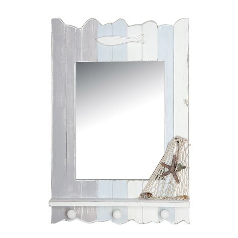 Longshore Tides Axel Accent Mirror | Wayfair.co.uk Seaside Bathroom, Coastal Mirrors, Shelf Hooks, Coastal Bathroom, Coastal Theme, Contemporary Wall Clock, Full Length Mirror Wall, Buy Mirror, Nautical Bathrooms