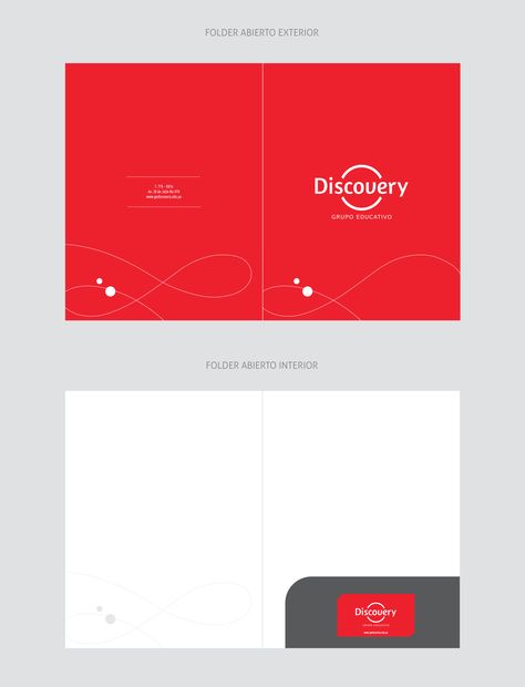 Tarjetas de Discovery Branded Folders, Studio Visit, Print Advertising, Sports Brands, Portfolio Website, Business Cards, Pie Chart, Layout, Branding