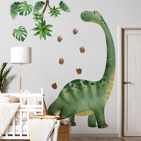 Runtoo Large Dinosaur Wall Decals Watercolor Dino Footprint Neutral Wall Stickers Baby Nursery Kids Boys Toddler Classroom Home Decor Dino Footprint, Dino Room, Room Murals, Dinosaur Wall Decals, Large Wall Decals, Baby Christmas Photos, Kids Room Murals, Dinosaur Wallpaper, Dinosaur Wall Stickers