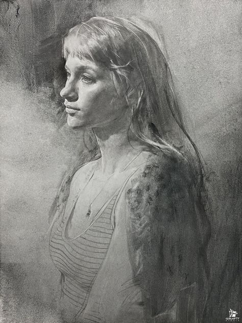 ArtStation - Traditional Painting Ivan Loginov, Russian Academic Drawing, Drawing Male, Florence Academy Of Art, Academic Drawing, Basic Painting, Charcoal Portraits, Academic Art, Charcoal Art