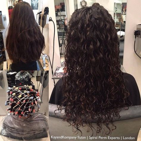 Large Spiral Perm, Loose Perm Long Hair, Long Permed Hair Before And After, Curly Perm Before And After, Permed Hairstyles Medium, Permed Hairstyle, Long Permed Hair, Different Perm Curls, Spiral Perm Long Hair