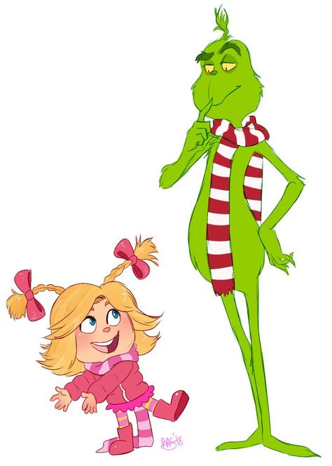 Cindy Lou Drawing, Cindy Lou Who Drawing, Cindy Lu, Christmas Draw, Grinch Ideas, Grinch Characters, The Grinch Movie, Christmas Window Painting, Baby Grinch