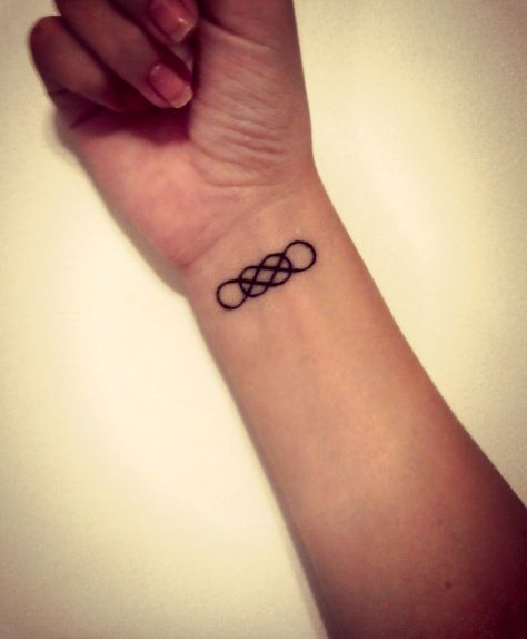 Think I want this for my babies. One infinity symbol for each of them. But if I got it on my wrist I think I'd want white ink. My get their initials with it or something. Double Infinity Tattoo, Double Infinity Tattoos, Tattoo For My Son, Symbol Ideas, Infinity Tattoo On Wrist, Super Tattoo, Double Infinity, Tattoo Wrist, Tattoo For Son