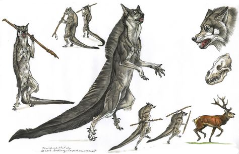 ArtStation - The Carpathian Werewolf, Terryl Whitlatch Terryl Whitlatch, Creature Anatomy, Crazy Creatures, Creature Reference, Dnd Monster, Mythical Monsters, Creature Artwork, Alien Concept, Alien Design