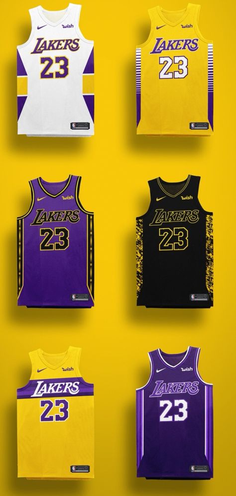 Design Jersey Basketball, Basketball Jersey Design Ideas Sports, Nba Jersey Design, Basketball Jersey Design, Nba Jersey Design Concept, Cool Basketball Jerseys, Lakers Jersey Design, Best Basketball Jersey Design, Team-colored Sportswear Jersey For Basketball