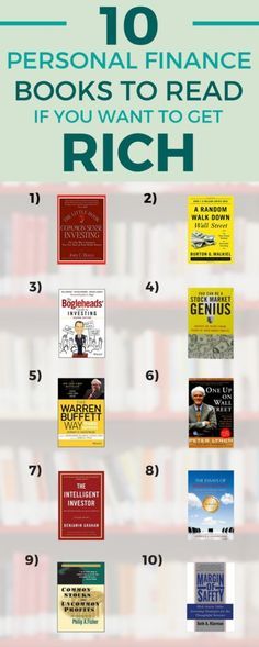 If you're looking to get rich through investing, these are the best books to read--for both beginner and advanced investors. Finance Books To Read, Stock Market Books, Books To Read In Your 20s, Books For Beginners, Investing Books, Personal Finance Books, Baba Yaga, Finance Investing, The Best Books