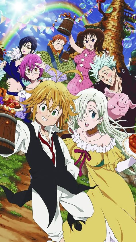 Meliodas And Elizabeth, 7 Sins, Seven Deady Sins, Anime Suggestions, The Seven Deadly Sins, Anime Poster, Seven Deadly Sins Anime, 7 Deadly Sins, Cartoon Wallpaper Iphone