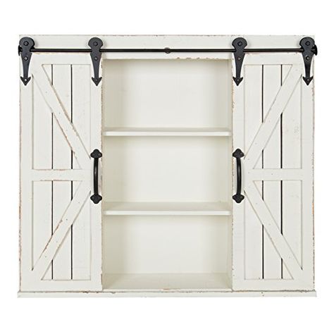 Kate and Laurel - Cates Rustic Wood Wall Storage Cabinet ... https://smile.amazon.com/dp/B074X9V5SC/ref=cm_sw_r_pi_dp_U_x_ohUOAbPNHCSBA Wood Wall Storage, Barn Door Ideas, Shelf Farmhouse, Wall Storage Cabinets, Wall Shelving Units, Farmhouse Cabinets, Wall Mounted Bathroom Cabinets, White Wood Wall, Farmhouse White