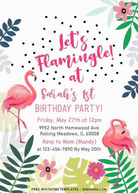 Download Now 8+ Adorable Flamingle Flamingo Themed Birthday Invitation Templates #free #freeinvitation2019 #birthday #disney #invitations #invitationtemplates Flamingo Party Invitation, Flamingo Birthday Party Invitations, Flamingo Birthday Invitations, Flamingo Invitation, Pink Flamingo Party, Birthday Party Invitations Free, Flamingo Themed Party, Mindoro, Flamingo Birthday Party