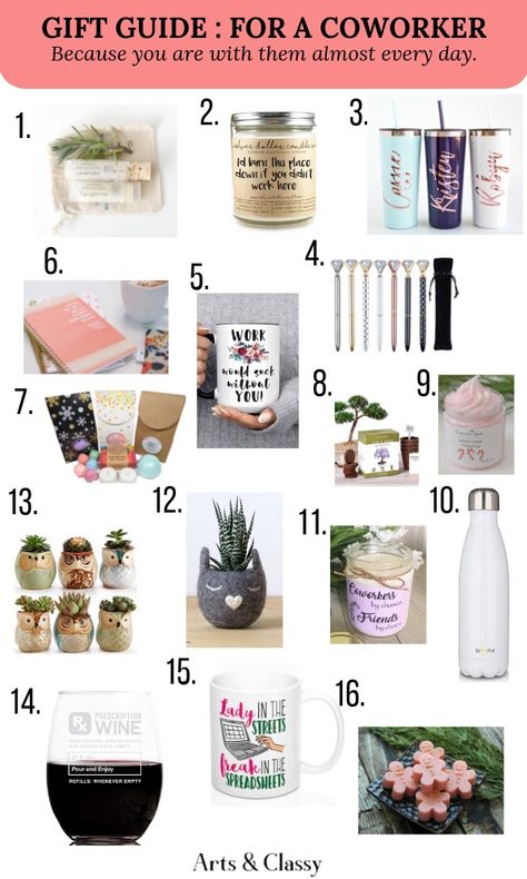 Now on the blog the perfect Gift Guide for a Coworker! Holiday shopping is in full crunch mode! Can you check everyone off your list this year yet? If not, it's time to get started! #holidaygiftshopping #giftshopping #MerryChristmas #coworker Gift Ideas For A Coworker, Homemade Office Gifts, Farewell Gift For Coworker, Coworkers Birthday, Retirement Gifts For Men, Coworkers Christmas, Goodbye Gifts, Christmas Gifts For Coworkers, Diy Holiday Gifts