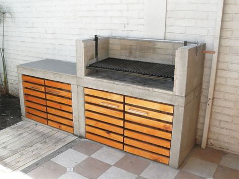 Backyard Grill Ideas, Brick Bbq, Barbecue Garden, Outdoor Grill Station, Backyard Barbeque, Patio Grill, Barbecue Design, Outdoor Barbeque, Outdoor Fireplace Designs