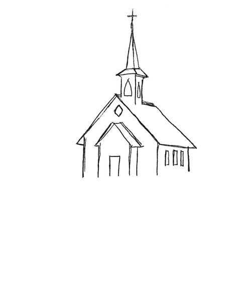 Christian Sketchbook Ideas, Jesus Drawings Easy, Catholic Drawings Easy, Christian Sketches Easy, Christian Things To Draw, Bible Sketches Art, Church Drawing Sketch, Church Drawing Easy, Easy Christian Drawings