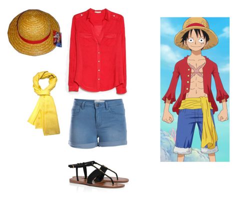 "One Piece: Luffy Girly Clothes New Design" by lucy-wolf ❤ liked on Polyvore featuring Pieces, Tory Burch, MANGO and Denis Colomb Sublimation Hacks, One Piece Aesthetic, Luffy Cosplay, Girly Clothes, Closet Cosplay, Anime Outfit, Anime Inspired Outfits, One Piece Luffy, 8th Birthday