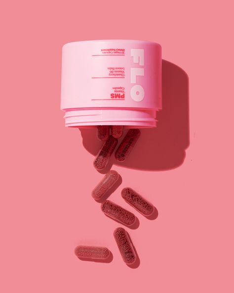 FLO capsules are here to support you all month long. 1 capsule a day keep your PMS in check when Aunt Flo comes knocking! 💞 Supplement Bottle Photography, Capsule Product Photography, Supplements Photoshoot, Capsule Photography, Female Supplements, Supplements Aesthetic, Flo Vitamins, Aunt Flo, Supplements Packaging