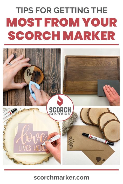 Marker Hacks, Easy Wood Burning, Wood Burning Marker, Scorch Marker, Beginner Wood Burning, Wood Burning Tips, Torch Wood, Pen Projects, Wood Burning Pen