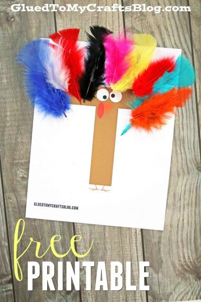 "T" is for Turkey - Free Printable Template Kid Craft Idea Turkey Free Printable, T Is For Turkey, Letter T Crafts, Turkey Crafts Kids, Preschool Letter Crafts, Abc Crafts, Thanksgiving Crafts Preschool, Preschool Fall, Thanksgiving Classroom