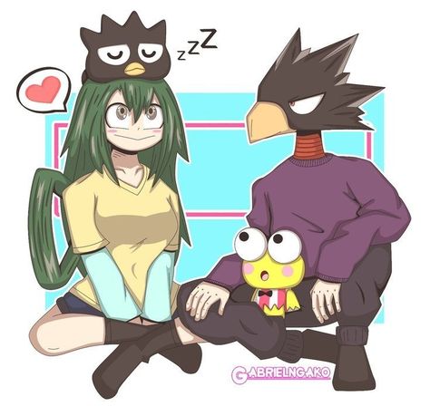 Tokoyami X Tsuyu, My Hero Academia Ships, My Hero Academia Tsuyu, Anime Friendship, My Hero Academia Shouto, Fandom Funny, My Hero Academia Episodes, Hero Academia Characters, Anime Ships