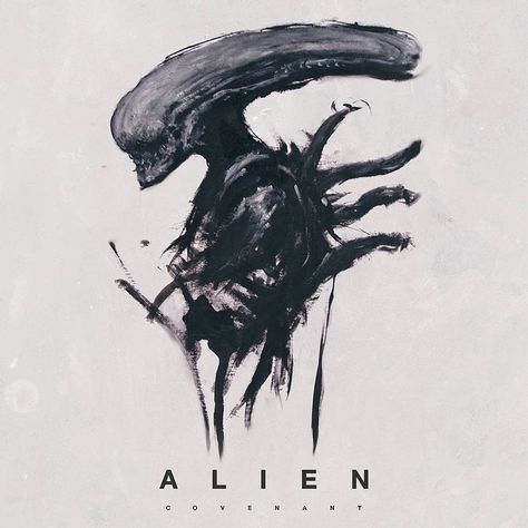 Alien Isolation Fanart, Xenomorph Art Cute, Alien Xenomorph Art, Xenomorph Illustration, Xenomorph Fanart, Alien Tattoo Xenomorph, Alien Fanart, Xenomorph Art, Painting Horror