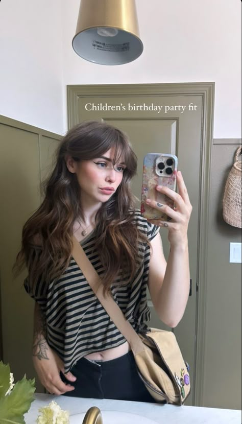 Hair Length Goals, Acacia Kersey, Layers Bangs, Trajes Kylie Jenner, Acacia Brinley, Honey Brown Hair, Haircut Inspo, Hair Tips Video, Bangs Short