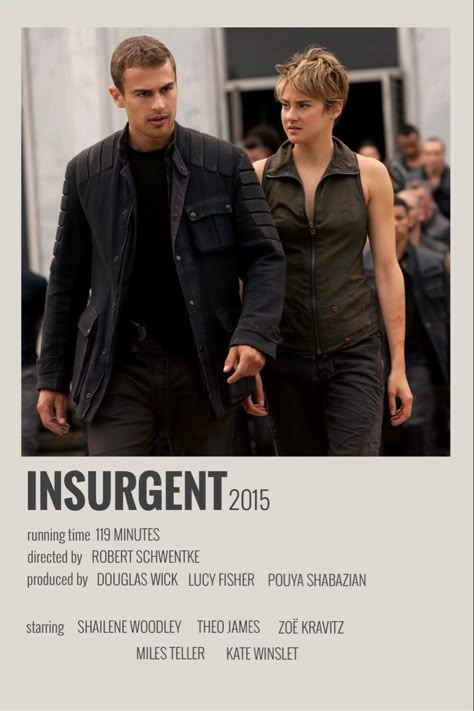 Divergent Poster, Insurgent Movie, Polaroid Movie Poster, Movie Character Posters, Divergent Movie, Tris Prior, Jai Courtney, Most Paused Movie Scenes, Movie Card