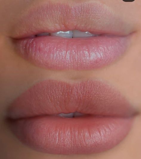 Lip Blushing Tattoo Before And After Natural, Lip Blushing Colors, Permanent Lip Color Tattoo, Subtle Lip Filler, Lip Blushing Tattoo Colors, Lip Blushing Tattoo Before And After, Permanent Lip Blush, Lip Shading, Lips Permanent Makeup