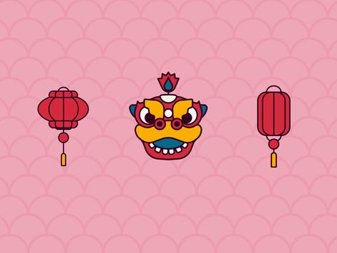 Chinese New Year by Margarita Ivanchikova for Icons8 on Dribbble Chinese New Year Animation, Lunar New Year Design, Chinese New Year Gif, Cny 2025, Cny 2024, Decaf Tea, Chinese New Year Card, Chinese New Year Design, Chinese Festival