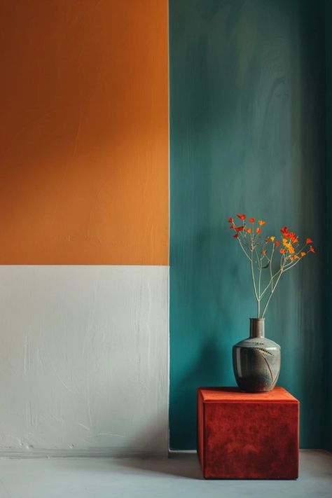 Ready to ditch the plain walls? These inspiring block wall paint ideas will bring life and color into your spaces! From bold geometric patterns to soft, subtle hues, there are multiple design choices suitable for every room. You'll discover fun DIY techniques that let you personalize your living environment. Transform your drab walls into stunning focal points with ease! Boost your home décor using paint tools you already have. Don’t wait – explore these fun painting ideas and refresh your space now! Painting Behind Tv, Color Blocking Wall Paint, Cool Room Painting Ideas, Abstract Wall Painting Ideas, Color Block Accent Wall, Living Room Wall Painting Ideas, Fun Painting Ideas, Wall Paint Ideas, Modern Wall Paint