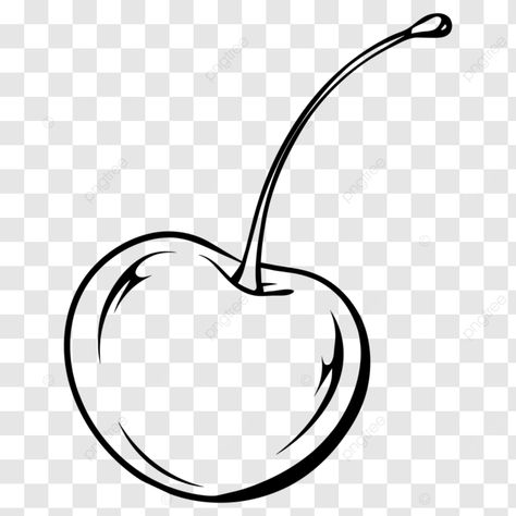 cherry fruit outline for coloring black and white vector cherry coloring page cherry line art cher Cherry Line Art, Cherry Outline, Cherry Drawing, Cherry Fruit, Cute Coloring Pages, Window Design, Brush Strokes, Black Color, Art Tutorials