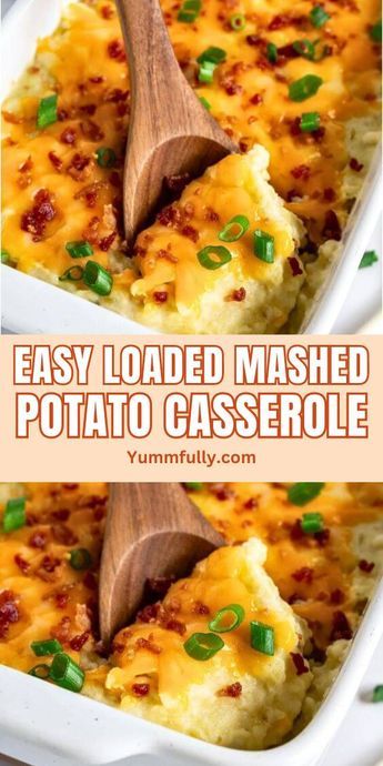 This is a perfect make-ahead Loaded Mashed Potato Casserole for the holidays or any get-together. Creamy, smooth, and loaded with crunchy bacon, melty Colby Jack cheese, and freshly sliced green onions, this recipe is a must-keep for special occasions! Potato Recipe Ideas, Easy Southern Recipes, Crowd Food, Loaded Mashed Potato Casserole, Mashed Potato Recipe, Festival Foods, Classic Southern Recipes, Mashed Potato Casserole, Easy Meal Planning