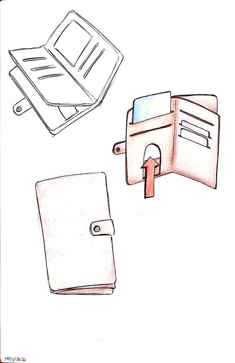 14/09/2020 Wallet Drawing, Drawing Perspective, Drawing Practice, Nature Photography, Illustrator, Wallet, Paint, Drawings, Photography