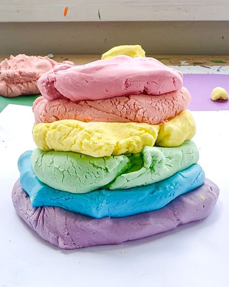 How to Make Cloud Dough How To Make Oobleck, Cloud Dough Recipes, 3 Ingredient Recipe, Seasonal Printables, How To Make Clouds, Writing Printables, Unscented Lotion, Cloud Dough, 3 Ingredient Recipes