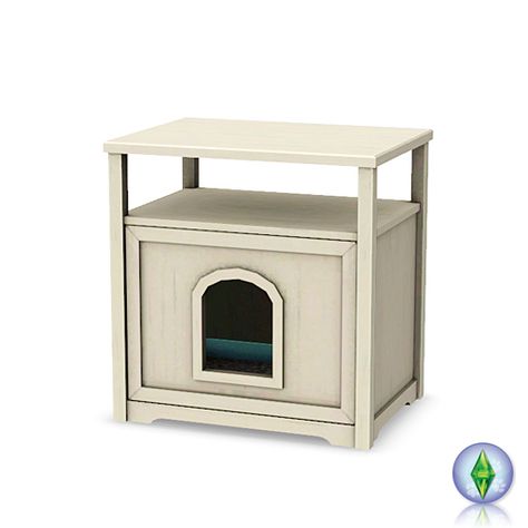 LilyOfTheValley's Hideaway Litter Box - Cabinet Cat Litter Box Hidden, Litter Box Hidden, Box Cabinet, Casas The Sims 4, Sims Hair, Sims Community, Cat Litter Box, Litter Box, Cat Litter