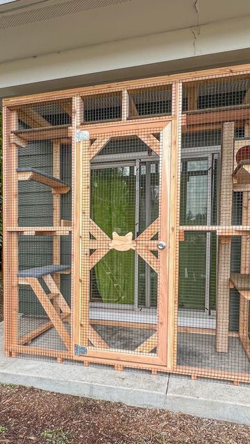 Catio Ideas Porch, Catio Plans How To Build, Catio Indoor, Catios Ideas For Cats, Catio Ideas Cat, Cat Shed, Cat House Design, Cat House Outdoor, Catio Plans