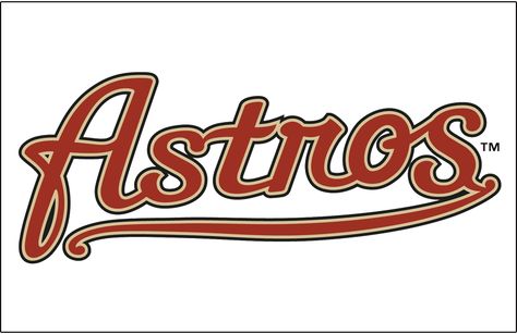 Houston Astros Jersey Logo (2002) - (Alternate) Astros scripted in brick with sand and black outlines on white Dance Pictures, Houston Astros, Sports Logo, Cal Logo, ? Logo